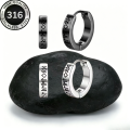 Stainless Steel Norwegian Viking Rune Hoop Earrings For Men Woman Unisex Punk Huggie Round Hoops Religious Earring Clips Jewelry.