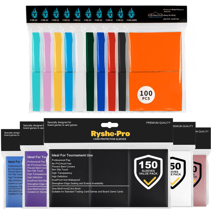 66x91mm Matte Card Sleeves for TCG MTG Yogioh Card Game Card Protectors Ideal for Double-Sleeving Fits Baseball Sports PTCG Card
