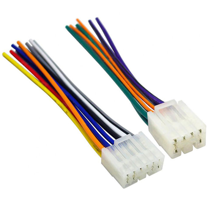 Professional 2Pcs Car Radio Stereo CD Player Wiring Harness Cable Installation Kit for Toyota Car Accessories Supplies Products