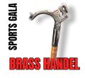 Brass Handle Walking Wood Sticks / Old Man Walking Support. 