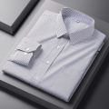 Men Formal Shirt Long Sleeve Office Solid Color Fashion Business Pocket Social Office Blue White Shirts Men's Clothing S-5XL.