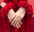 Artificial Flower Hand Gajra With velvet. 