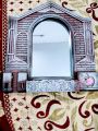 Hut shape Mirror with Beautiful Decore. 