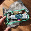 Translucent mesh nylon storage bag ID bag travel ticket data line pen storage portable thin foldable Cosmetic bag Pencil Case.