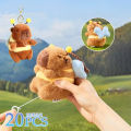 1-20PCS Cute Bee Capybala Bag Pendant Plush Keychain Doll Niche Backpack Hanging Decoration High-end Doll Plush Toy Small Gift. 