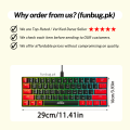 【60% Blue Switches Mechanical Gaming Keyboard】 Compact  Wired Gaming Keyboard with RGB Backlight ~ Type C Interface, 10 Rainbow Lighting Modes, Anti-Ghosting, USB Key Board for PC Gaming, Typing, Mobile Pubg, Laptop, Free Fire ~ Jedel KL69 By FunBug. 