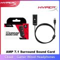 Original HyperX USB AMP 7.1 Surround Sound Card Wired Control Game Sound Card for HyperX Cloud II Gaming Headset PC/PS4/XBOX.
