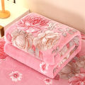 1pc Floral Style Warm Bedspread Fleece Blanket Plaid Travel Shawl Sofa Nap Blanket Home Bedsheet Manta 70X100cm Suitable For Pet. 