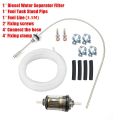 Diesel Heater Fuel Tank Vertical Pipe 650x5mm Stainless Steel, White 5m Hose Kit, Complete Set.