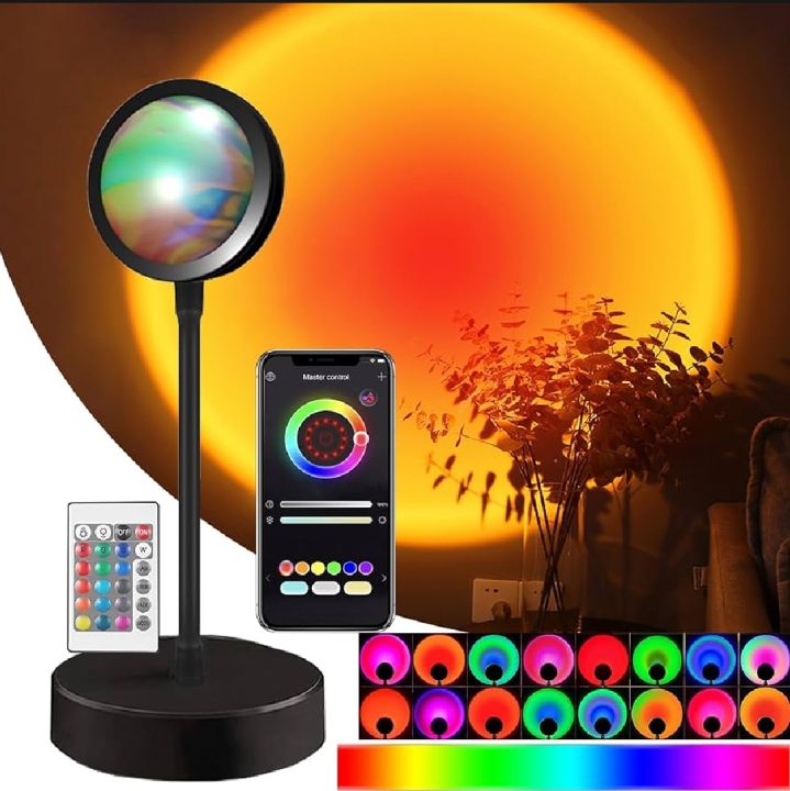 16%20Colors%20Changing%20Remote%20Control%20RGB%20Sunset%20Lamp%20Projector%20With%20Remote%20-%20Image%203