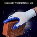 3 Pair Rubber Coated China Safety Hand Gloves, Use For Construction, Household, Farm Work, Gardening, Materials Handling, Workshop, ETC.