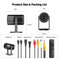 GOOJODOQ EJ Projector 250ANSI 2.4G+5G native 720P support 1080P 4K Ultra HD WIFI6 BT5.1 portable smart Home Theater Smart projector. 