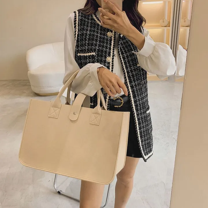 Portable%20Large%20Capacity%20Mummy%20Bag%20%20Women%20Felt%20Shoulder%20Bag%20Simple%20Solid%20Color%20Messenger%20Bag%20Handbag%20Travel%20Casual%20Crossbody%20Bags%20-%20Image%204