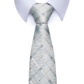 Brand Classic Grey Plaid 8 Cm Silk Tie For Men Suit Accessories Wedding Gravatas Fit Workplace Birthday . 