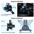 TOPK D42T Car Phone Mount , Extended Arm 3-Point Support Extendable Metal Hook Superior Stability Cell Phone Holder for Cars. 