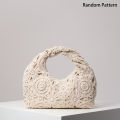 Pattern Hollow Woven Handbag,Bohemia Beach Bags for Women,Crochet Set,Beach Accessories Women,Travel Must Haves(Random Pattern).