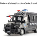1:24 Scale H2 Police Car Toy Miniature Models Alloy Diecast Doors Opened Pull Back Sound Light SWAT Vehicle Gifts for Boys.