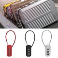 Portable Zinc Alloy 4 Digit Password Lock Wire Rope Anti-theft Backpack Zipper Lock Padlock Luggage Combination Lock Travel.