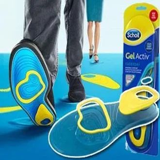 Silicone Gel Insoles with Orthotic Arch Support – Sport & Running Shoe Inserts for Men and Women | Massaging Insole for Shock Absorption, Heel Pain Relief, and All-Day Comfort for Walking, Running