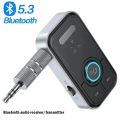 Bluetooth 5.3 Car AUX Audio Adapter Receiver Transmitter 3.5mm Jack AUX Wireless Audio Adapter for Car Earphones TV Speakers.