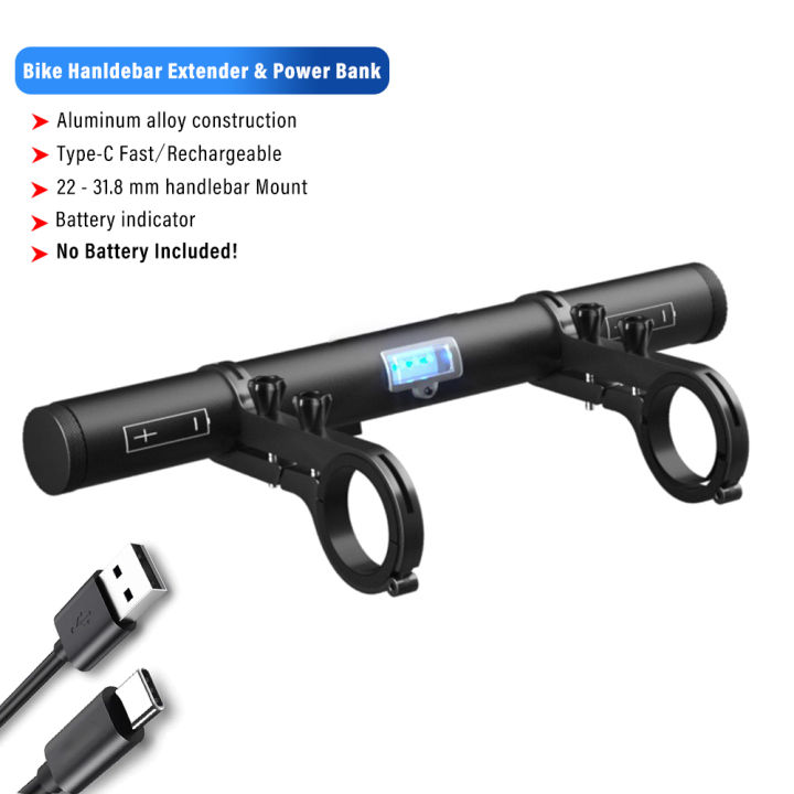 MTB Handlebar Extender Bicycle Extension Bracket Bar Bike Headlight Mount  Phone Holder Support Rack Handlebar Adapter