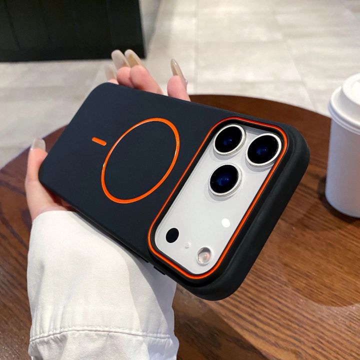 Luxury%20Magnetic%20Matte%20Soft%20Phone%20Case%20For%20iPhone%2017%20Pro%20Max%20Air%2016E%2015%2014%2013%2012%2011%2017%20Shockproof%20MagSafe%20Wireless%20Charging%20Cover%20-%20Image%202