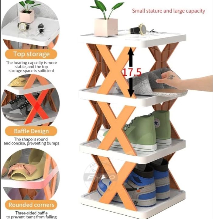 4 layer shelf stackable shoe rack 4 layer multifunctional bookshelf organizer