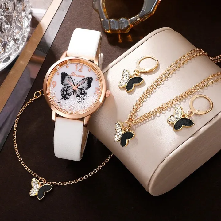 5PCS%20Set%20Luxury%20Watch%20Women%20Butterfly%20Necklace%20Earrings%20Bracelet%20Set%20Watches%20Leather%20Band%20Ladies%20Simple%20Dress%20Quartz%20WristWatch%20-%20Image%207