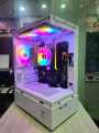 Transparent Glass Acquarium Designed ATX White Gaming Casing for Desktop PC. 