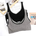 Korean Bra Women's Cotton Underwear Tube Top Bra Sexy Top Women's Sports Bra Girl Soft Tank Up Seamless Solid Color Crop Top. 