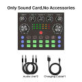 V8S Live Sound Card Podcast Equipment Bundle,with Microphone Set Device,Music/Recording Live Streaming For DJ Disco Device. 