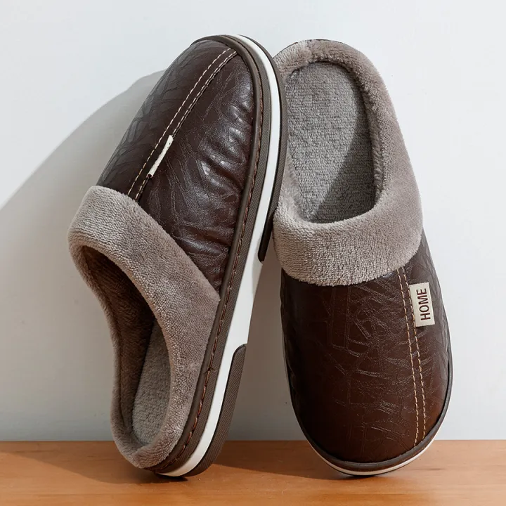 Men's%20Big%20Size%20Winter%20slippers%20Indoor%20Pu%20Leather%20Home%20Fluffy%20Casual%20Slides%20Men%20Bedroom%20Comfy%20Shoes%20Houseshoes%20-%20Image%203
