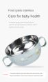 Baby Feeding Bowl Stainless Steel Insulation Bowl Spoon Set Children. 