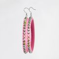National Standard Latin Ribbon Professional Earrings Rumba Chacha Competition Earrings Adult Girls Black Accessories.