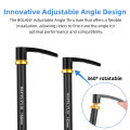 BOLANY Bicycle Fork Quick Release Rod Thru Axle Rod 15mm Adjustable Hand Angle Design Aluminum Alloy MTB Shaft Bike Fork Part. 
