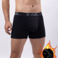 Men's Boxer Shorts Cotton Velvet Underwear Man Breathable JJ Hole Bullet Separation Pouch Underpants Male Winter Warm Panties under wear for men.