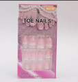 Beautiful 12 Pieces Fake Foot Nails With Glue For Parlor use (Press On Toe Nail With Glue For Women. 