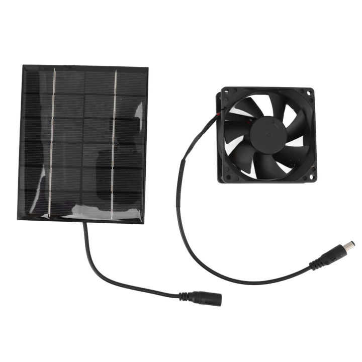 Solar Panel Fan Exhaust Air Ventilation Heat Dissipation Tool Greenhouse Shed Accessories