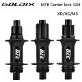 GOLDIX 370 32H Bicycle Hub Sealed Bearing Center Lock Disc Brake J-Bend 32 Holes Ratchet 36T BOOST MTB Hub XD / HG / MS. 