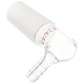 Borosilicate Glass 90 Degree Vacuum/Gas Adapter, Bent Inlet Adapter with 24/40 Inner Joint and Hose for Laboratory Lab Supply. 