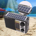 Portable FM AM SW Radio Solar Radio Emergency Full Band High Sensitivity Wireless Bluetooth Speaker LED Flashlight MP3 Player. 