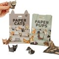 50pcs Creative DIY Paper Cats Handmade DIY Paper Cat Dog Dinosaur Folding Animal Folding Paper Set Cute Origami Craft Kit. 