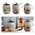 Ceramic Tea Container Chinese Styles Ceramic Food Storage Jar Sealed Canister Tea Jar Loose Tea Tin for Tea Nuts Coffee Spice. 