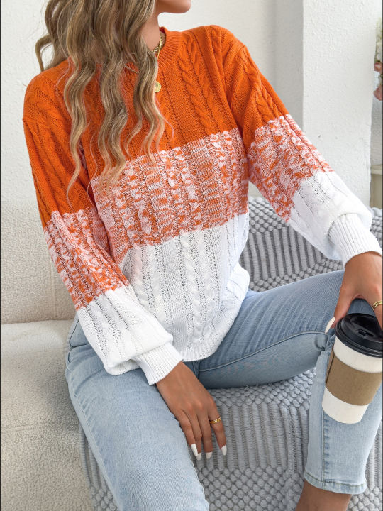 Woman%20Casual%20Color%20Block%20Striped%20Sweater%20Round%20Neck%20Lantern%20Long%20Sleeve%20Twist%20Knitted%20Tops%20for%202026%20Autumn%20Winter%20Women%20Clothes%20-%20Image%204