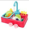 Kids Play Sink with Running Water - Toddler Sink Toy Set - Kids Toddler Sink with Upgraded Faucet, Automatic Water Cycle System - Baby Pretend Play Kitchen Sink Toy Dishwashing. 