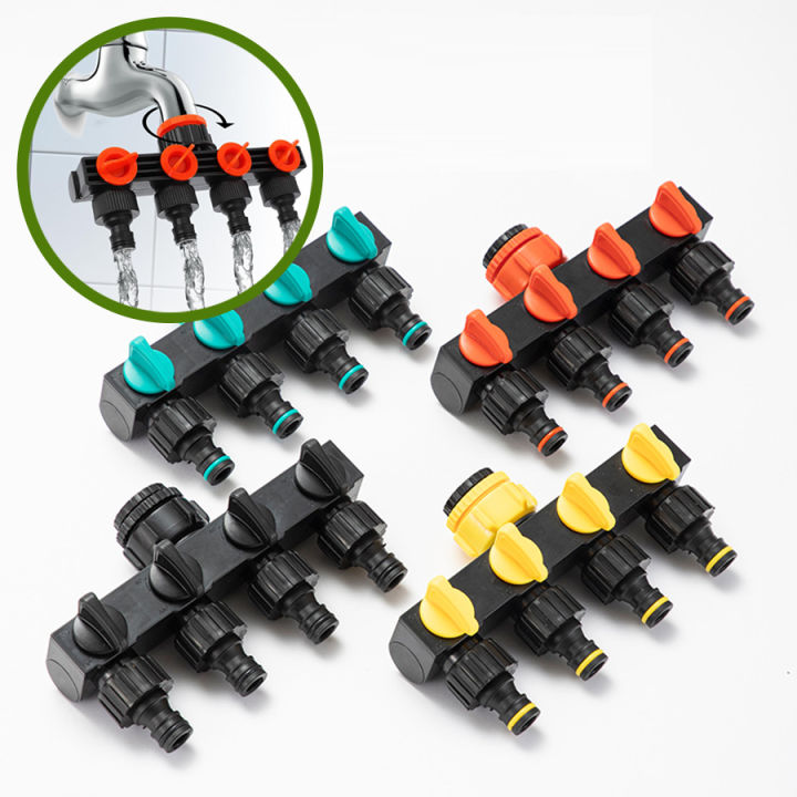 Faucet Connector Garden Accessories Water Distributor 4 Way Watering ...