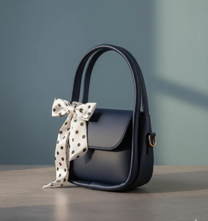 Elegant%20Ladies%20Top%20Handle%20And%20Shoulder%20Bag%20Fashion%20Crossbody%20Purse%20With%20Polka%20Dot%20Bow%20Stylish%20-%20Image%204