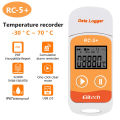 High Precision Data Recorder RC-4/4HC/5/5+/GSP-6 Digital Temperature Humidity Logger Internal Sensor PDF Report Lab Cold Chain. 