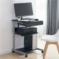 Small Spaces Rolling Computer Desk Corner Laptop Work Desk Printer Table Storage Customized. 