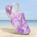 Tie-dye Pattern Clog, Garden Shoes, Lightweight EVA Mules, Non-slip Sandals, Breathable Slip-On Shoes for Indoor Outdoor 666.